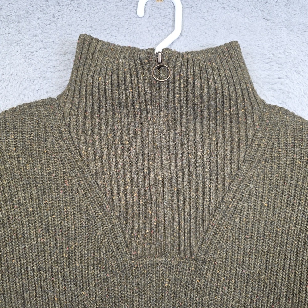 Mutual Weave Fisherman Sweater Mens XL Green Chunky Knit Preppy Business Casual - Picture 4 of 13